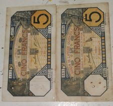 2 Billets ( Afrique Occidental Françaises) P 5Bf - 1929 et 1932