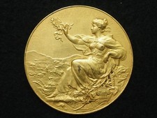 MEDAILLE CU. doré MASSONNET