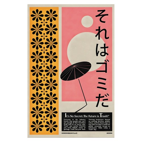 Affiche parapluie japonais - de,