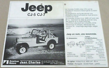 1980 JEEP CJ5 CJ7 CHEROKEE HONCHO Catalogue Brochure Prospekt Dépliant French