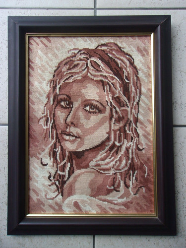 Canevas fini encadré tête - fini, encadré,