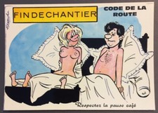 Carte postale Humoristique - Respectez la pause café  (128)