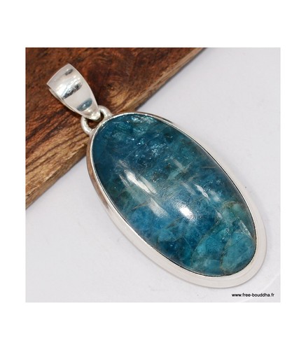 Pendentif apatite bleue - apatite, néon