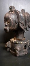 TÊTE FANG GABON   ART TRIBAL  AFRICAIN ANCIEN STATUETTE AFRICAINE MASQUE 