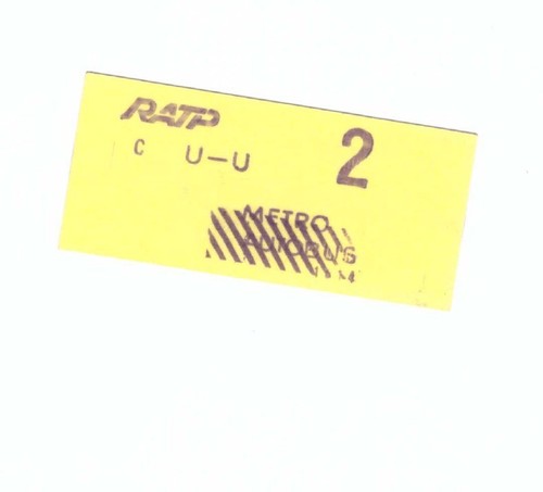Ancien ticket métro - ticket,