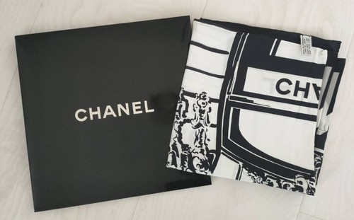 Foulard soie noir blanc - foulard,