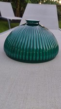abat jour ancien opaline verte pour lampe