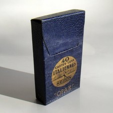 COMME NEUF : Ancien jeu de cartes italiennes boite Héron Scopa bolognais scellé