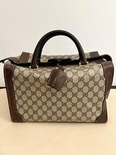 Vanity Gucci 70' en toile Monogram et cuir marron 