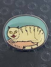 Pin’s Chat Wolinski Signé