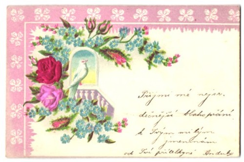 Carte postale gaufrée - , en