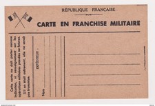 Carte postale en franchise militaire - 2 drapeaux - 1939 1945