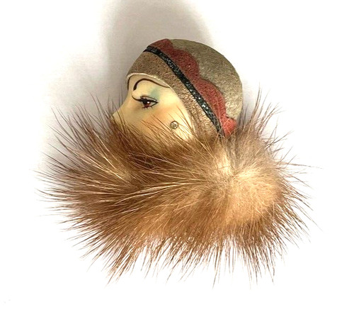 Broche vintage femme art déco - broche,