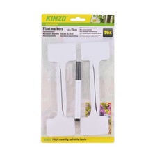 x16 Etiquettes de Marquage Blanc à Planter Fleurs Plantes + Marqueur Noir Jardin