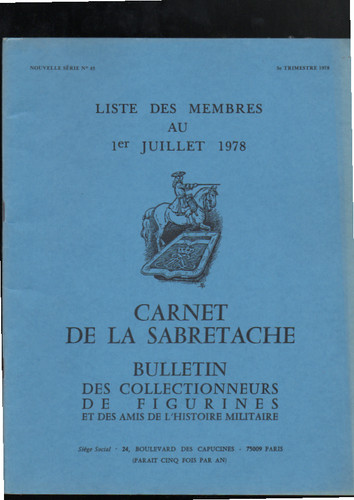 Revue carnet sabretache - la,