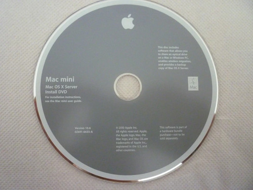 Mac mini x - cd, os