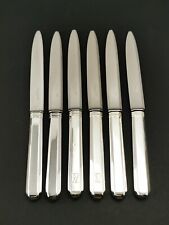 JEAN E. PUIFORCAT - "BAYONNE" C.1924 - 6 Couteaux à dessert - Argent Massif