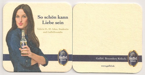 Gaffel kölsch beer mat - gaffel,