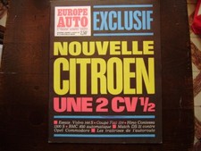 EUROPE AUTO 1967 : 2CV VOLVO 144 - FIAT 124 coupé - DS 21 OPEL COMMODORE