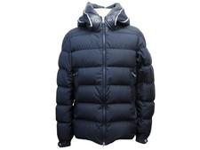BLOUSON MONCLER DOUDOUNE COURTE CAPUCHE CARDERE T2 S 44 BLEU JACKET COAT 1460€