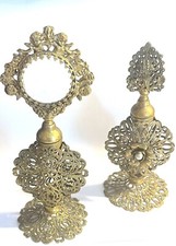 Lot2 flacons de parfum ciselé - bouteilles de parfum Vide Vintage Ref 98146