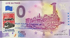 BILLET 0 EURO PHILATHELIQUE CITE DU TRAIN MULHOUSE  FRANCE 2020 NUMERO DIVERS