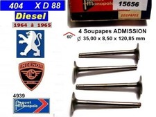 Soupapes admission 35 mm