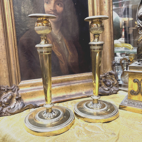 Paire bougeoirs chandeliers - de,