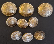 9 BOUTONS DH HECHTER TRADITION EN METAL VINTAGE