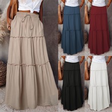 Jupe Longue Style Bohème Pour Femme Avec Panneau À Plusieurs Niveaux Jupe /