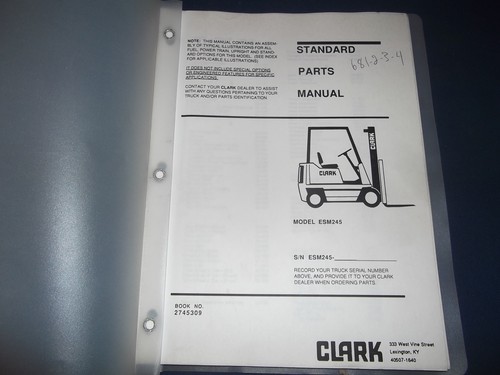 Clark esm245 manuel - esm245, catalogues