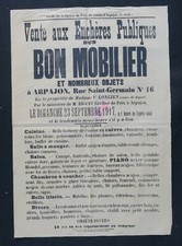 Affiche originale 1917 VENTE
