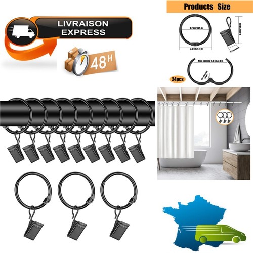 Anneaux rideaux avec - 24,