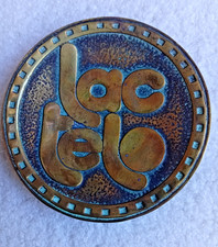 Max Le verrier Coupelle Bronze publicité Lactel diam 10 cm