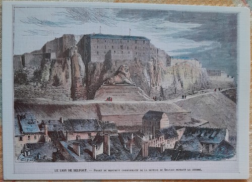 Carte postale belfort - carte, gravure