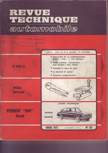 Peugeot 504 diesel - , indenor