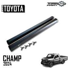 Jeu de barres de toit verticales à rouleaux noir mat pour Toyota Hilux Champ ...