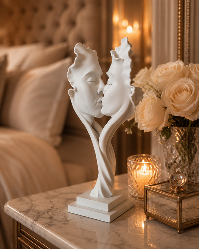 Sculpture couple visages cm - visages,