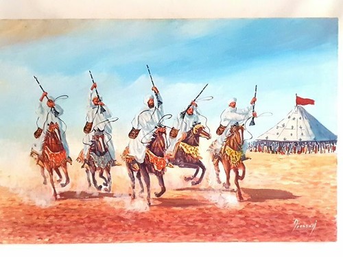 Tableau ancien acrylique sur - tableau,