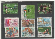 FRANCE : SPORT - OBLITÉRÉ - TB - RUGBY FOOTBALL HANDBALL VOILE JUDO SKI AVIRON