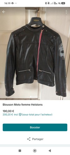 Blouson moto femme helstons - moto,