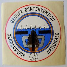 Autocollant GIGN Groupe Intervention Gendarmerie Nationale ancien et authentique