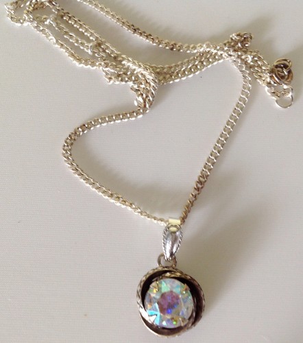 Collier vintage argenté - collier,
