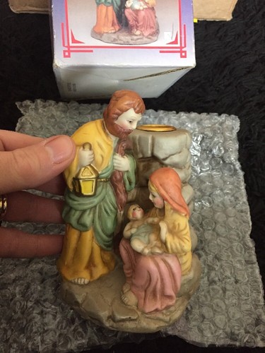 Ancien bougeoir crèche - , en
