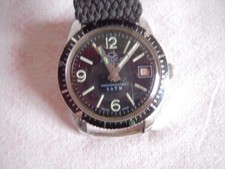 MONTRE MECANIQUE VINTAGE DE PLONGEE -BULER - FONCTIONNE -