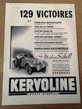 Publicité de 1934 Lubrifiant KERVOLINE + Gant NEYRET + BURBERRYS Paris 2152