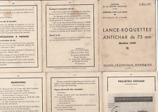 FRANCE  MANUEL    LANCE ROQUETTES  "bazooka"   ANTICHAR  1950    16 pages