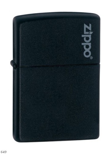 Zippo black matte logo - black,