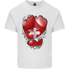 Gym Suisse Drapeau Déchiré Muscles Suisse Enfants