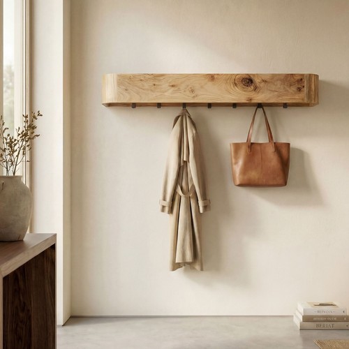 Portemanteau mural en bois